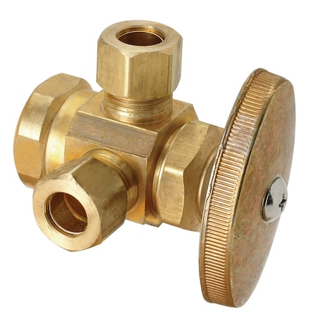 Brasscraft BrassCraft 1/2 in. FIP X 3/8 in. D Compression Brass Pipe Valve R1701LRX RD